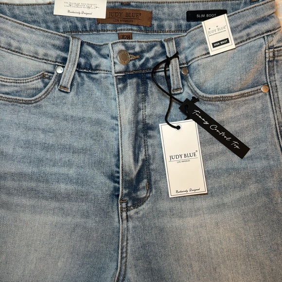 Judy Blue Sky High Rise Tummy Control Top Slim Boot Cut Size 7/28 - Picture 7 of 13